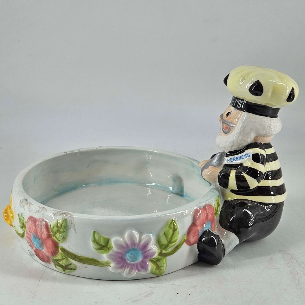 Vintage Kurt Adler & Ceramic 2004 Hershey's Figurine Trinket Candy Dish